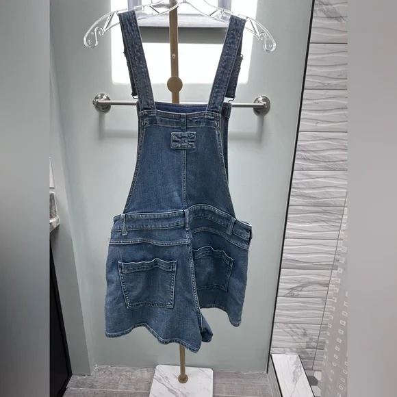 NWT Anthropologie Pilcro Denim Micro Overalls Size 12 - Picture 7 of 7